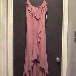 Mauve high low dress size M